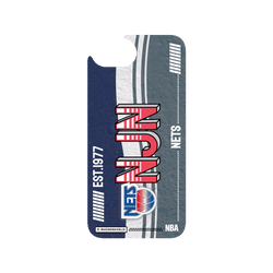 犀牛盾Clear Case防摔背蓋手機殼 - iPhone 17e - 【聯名設計款】 - NBA - 復古球員卡-紐澤西籃網 New Jersey Nets - Vintage Card