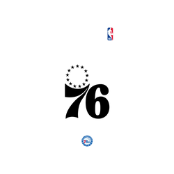 iPhone 17e Clear Case (MagSafe 兼容)  NBA B&W-費城76人 Philadelphia 76ers B&W