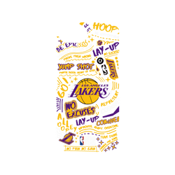 iPhone 16e Clear Case (MagSafe 兼容)  NBA 塗鴉系列-洛杉磯湖人 L.A. Lakers - Graffiti