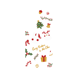 犀牛盾Clear Case手機殼 - Samsung Galaxy S25 - 【聯名設計款】 - 懶散兔與啾先生 Lazy Rabbit and Mr.Chu - About Christmas