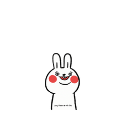 犀牛盾Clear Case手機殼 - Samsung Galaxy S25 - 【聯名設計款】 - 懶散兔與啾先生 Lazy Rabbit and Mr.Chu - 傻笑
