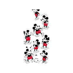 犀牛盾Clear手機殼 - Samsung Galaxy S25 - 【聯名設計款】 - 迪士尼-米奇 Mickey - Sticker-米奇的常態