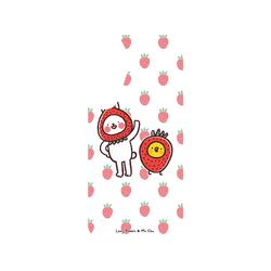 犀牛盾Clear Case手機殼 - Samsung Galaxy S25 Plus - 【聯名設計款】 - 懶散兔與啾先生 Lazy Rabbit and Mr.Chu - 草莓