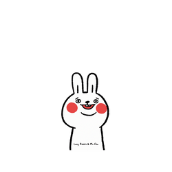 犀牛盾Clear Case (MagSafe 兼容)手機殼 - Samsung Galaxy S25 Plus - 【聯名設計款】 - 懶散兔與啾先生 Lazy Rabbit and Mr.Chu - 傻笑