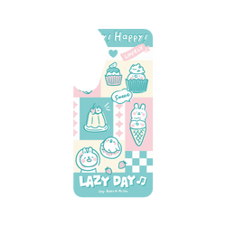 犀牛盾Clear Case手機殼 - Samsung Galaxy S25 Plus - 【聯名設計款】 - 懶散兔與啾先生 Lazy Rabbit and Mr.Chu - 粉嫩夏日