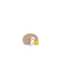 犀牛盾Clear Case手機殼 - Samsung Galaxy S25 Plus - 【聯名設計款】 - 懶散兔與啾先生 Lazy Rabbit and Mr.Chu - 依偎