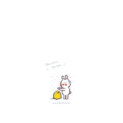犀牛盾Clear Case手機殼 - Samsung Galaxy S25 Ultra - 【聯名設計款】 - 懶散兔與啾先生 Lazy Rabbit and Mr.Chu - 有我在