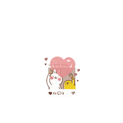 犀牛盾Clear Case手機殼 - Samsung Galaxy S25 Ultra - 【聯名設計款】 - 懶散兔與啾先生 Lazy Rabbit and Mr.Chu - Send heart