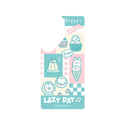 犀牛盾Clear Case手機殼 - Samsung Galaxy S25 Ultra - 【聯名設計款】 - 懶散兔與啾先生 Lazy Rabbit and Mr.Chu - 粉嫩夏日