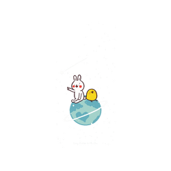 犀牛盾JellyTint手機殼 - Samsung Galaxy A56 - 【聯名設計款】 - 懶散兔與啾先生 Lazy Rabbit and Mr.Chu - 小宇宙