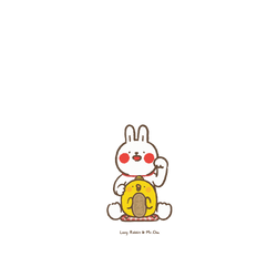 犀牛盾JellyTint手機殼 - Samsung Galaxy A56 - 【聯名設計款】 - 懶散兔與啾先生 Lazy Rabbit and Mr.Chu - 招財