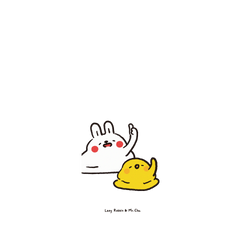 犀牛盾JellyTint手機殼 - Samsung Galaxy A56 - 【聯名設計款】 - 懶散兔與啾先生 Lazy Rabbit and Mr.Chu - 一起爛