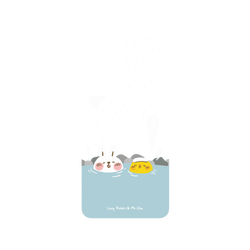 犀牛盾JellyTint手機殼 - Samsung Galaxy A56 - 【聯名設計款】 - 懶散兔與啾先生 Lazy Rabbit and Mr.Chu - 泡溫泉