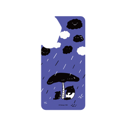 犀牛盾Clear Case (MagSafe 兼容)手機殼 - Samsung Galaxy A56 - 【聯名設計款】 - 馬來貘 Laimo - 下雨了(紫色款)