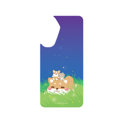 犀牛盾Clear Case (MagSafe 兼容)手機殼 - Samsung Galaxy A56 - 【聯名設計款】 - 柴語錄 Shiba Says - 頹在草地上的廢柴