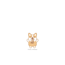 犀牛盾JellyTint (MagSafe 兼容)手機殼 - Samsung Galaxy A56 - 【聯名設計款】 - 柴語錄 Shiba Says - 能動口就不動手-珍奶款