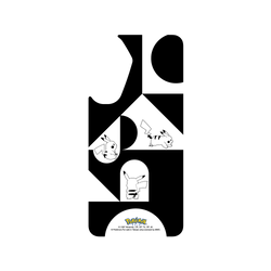 犀牛盾JellyTint手機殼 - Samsung Galaxy A56 - 【聯名設計款】 - 寶可夢 Pokemon - 皮卡丘與積木-黑白版