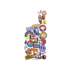 犀牛盾Clear Case手機殼 - Samsung Galaxy A56 - 【聯名設計款】 - Snoopy 史努比 - Sticker-角色集合1