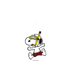 Samsung Galaxy A56 犀牛盾Clear Case (MagSafe 兼容)聯名設計款透明手機殼 Snoopy 史努比 - 潛水趣