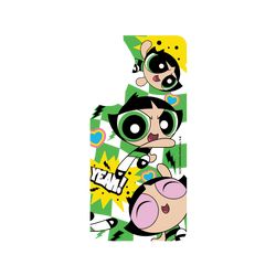 犀牛盾JellyTint (MagSafe 兼容)防摔背蓋手機殼 - Samsung Galaxy A56 - 【聯名設計款】 - The Powerpuff Girls - 毛毛 - 可愛格紋款