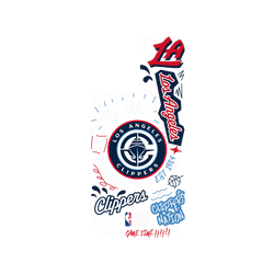 iPhone 17 Clear Case（相機按鈕）  NBA 塗鴉系列-洛杉磯快艇 Los Angeles Clippers - Graffiti