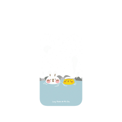 iPhone Air Clear (MagSafe 兼容 & 相機按鈕)  懶散兔與啾先生 泡溫泉