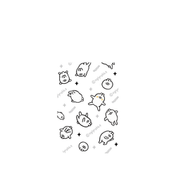 犀牛盾Clear (MagSafe 兼容 & 相機按鈕)防摔背蓋手機殼 - iPhone 17 Pro - 【聯名設計款】 - Ugly Rabbit 醜白兔 - 印花經典款