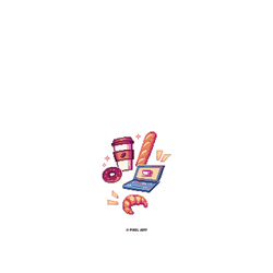 犀牛盾 Clear Case (相機按鈕) 防摔背蓋手機殼 - iPhone 17 Pro - 【聯名設計款】 - Pixel Jeff 皮傑 - Work Day
