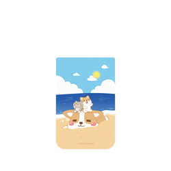 犀牛盾Clear Case (相機按鈕) 防摔背蓋手機殼 - iPhone 17 Pro Max - 【聯名設計款】 - 柴語錄 Shiba Says - 沙灘上的龐然大物