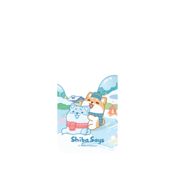 犀牛盾Clear Case (MagSafe 兼容 & 相機按鈕)防摔背蓋手機殼 - iPhone 17 Pro Max - 【聯名設計款】 - 柴語錄 Shiba Says - 一起玩雪吧!