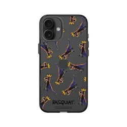 iPhone 16 Plus Clear (相機按鈕)  巴斯奇亞 Jean-Michel Basquiat 小恐龍-拼貼款