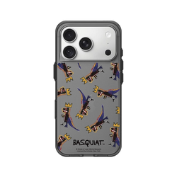 iPhone 18 Pro Clear (相機按鈕)  巴斯奇亞 Jean-Michel Basquiat 小恐龍-拼貼款