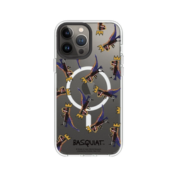 iPhone 13 Pro Max Clear Case (MagSafe 兼容)  巴斯奇亞 Jean-Michel Basquiat 小恐龍-拼貼款