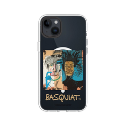 iPhone 14 Plus Clear Case (MagSafe 兼容)  巴斯奇亞 Jean-Michel Basquiat 巴斯奇亞與安迪沃荷