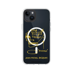 iPhone 14 Plus Clear Case (MagSafe 兼容)  巴斯奇亞 Jean-Michel Basquiat 邪惡思想
