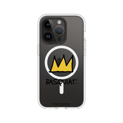 iPhone 14 Pro Clear Case (MagSafe 兼容)  巴斯奇亞 Jean-Michel Basquiat 皇冠