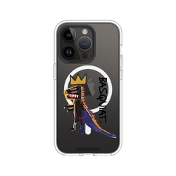 iPhone 14 Pro Clear Case (MagSafe 兼容)  巴斯奇亞 Jean-Michel Basquiat 小恐龍