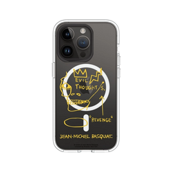 iPhone 14 Pro Clear Case (MagSafe 兼容)  巴斯奇亞 Jean-Michel Basquiat 邪惡思想