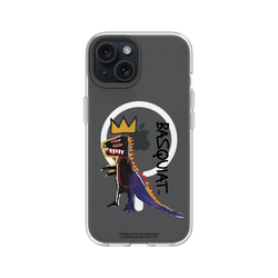 iPhone 15 Clear Case (MagSafe 兼容)  巴斯奇亞 Jean-Michel Basquiat 小恐龍