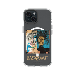 iPhone 15 Clear Case (MagSafe 兼容)  巴斯奇亞 Jean-Michel Basquiat 巴斯奇亞與安迪沃荷