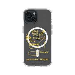 iPhone 15 Clear Case (MagSafe 兼容)  巴斯奇亞 Jean-Michel Basquiat 邪惡思想