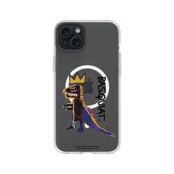 iPhone 15 Plus Clear Case (MagSafe 兼容)  巴斯奇亞 Jean-Michel Basquiat 小恐龍