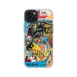 iPhone 15 Plus Clear Case (MagSafe 兼容)  巴斯奇亞 Jean-Michel Basquiat 骷顱頭