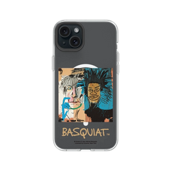 iPhone 15 Plus Clear Case (MagSafe 兼容)  巴斯奇亞 Jean-Michel Basquiat 巴斯奇亞與安迪沃荷