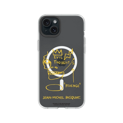 iPhone 15 Plus Clear Case (MagSafe 兼容)  巴斯奇亞 Jean-Michel Basquiat 邪惡思想