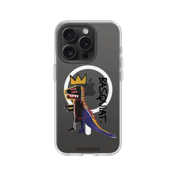 iPhone 15 Pro Clear Case (MagSafe 兼容)  巴斯奇亞 Jean-Michel Basquiat 小恐龍