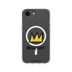 iPhone 16e Clear Case (MagSafe 兼容)  巴斯奇亞 Jean-Michel Basquiat 皇冠