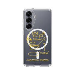 Galaxy S25 Clear Case (MagSafe 兼容)  巴斯奇亞 Jean-Michel Basquiat 邪惡思想