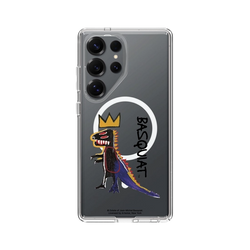 Galaxy S25 Ultra Clear Case (MagSafe 兼容)  巴斯奇亞 Jean-Michel Basquiat 小恐龍