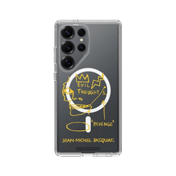 Galaxy S25 Ultra Clear Case (MagSafe 兼容)  巴斯奇亞 Jean-Michel Basquiat 邪惡思想